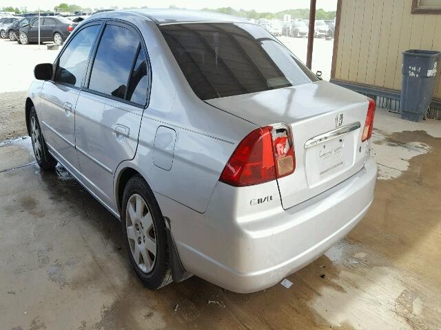 1HGES25732L046197 - 2002 HONDA CIVIC EX SILVER photo 3