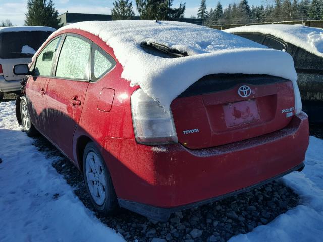 JTDKB20U877632912 - 2007 TOYOTA PRIUS RED photo 3