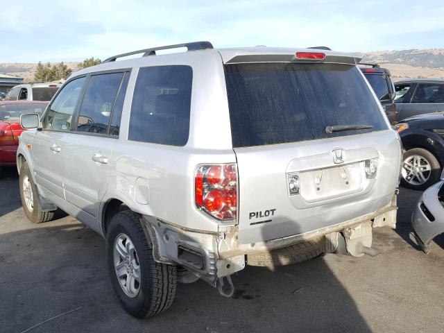 5FNYF28288B027138 - 2008 HONDA PILOT VP SILVER photo 3