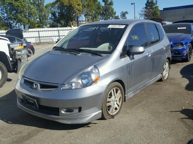 JHMGD37647S060147 - 2007 HONDA FIT S SILVER photo 2