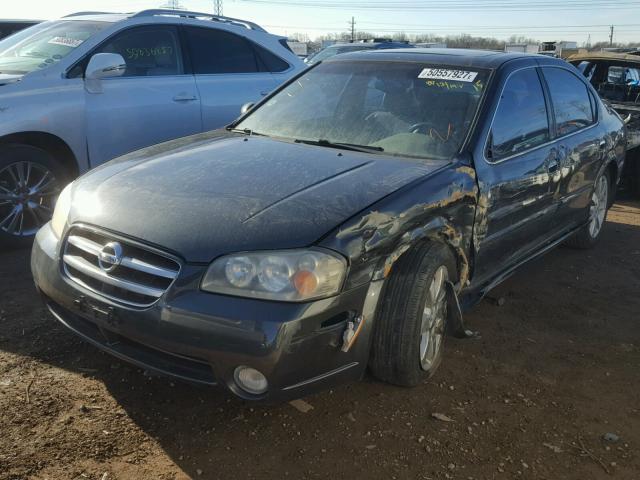 JN1DA31D92T440143 - 2002 NISSAN MAXIMA GLE GREEN photo 2