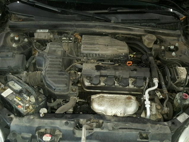 1HGEM21932L051160 - 2002 HONDA CIVIC EX შავი ფოტო 7