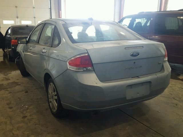 1FAHP35N88W128764 - 2008 FORD FOCUS SE BLUE photo 3