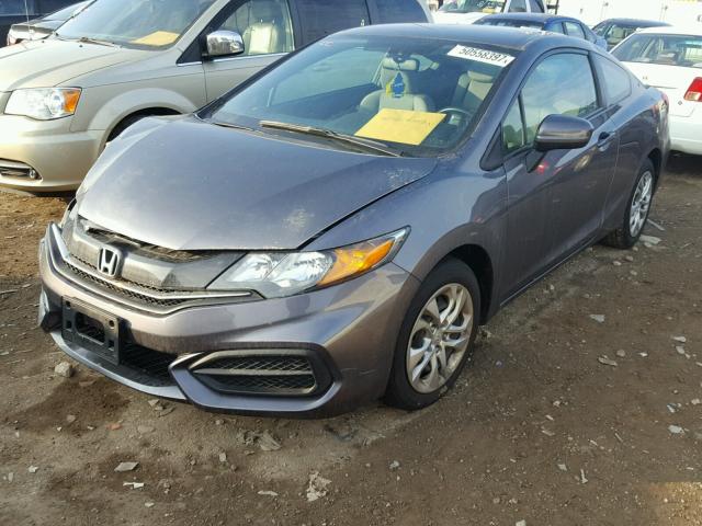 2HGFG3B51FH522609 - 2015 HONDA CIVIC LX GRAY photo 2