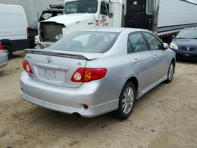 1NXBU40E89Z048900 - 2009 TOYOTA COROLLA BA SILVER photo 4