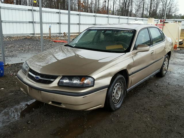 2G1WF52E249407451 - 2004 CHEVROLET IMPALA GOLD photo 2