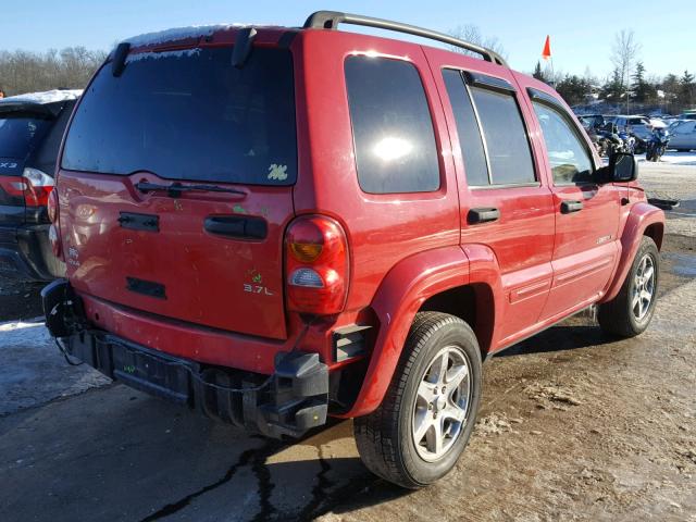 1J4GL58K43W616739 - 2003 JEEP LIBERTY LI RED photo 4