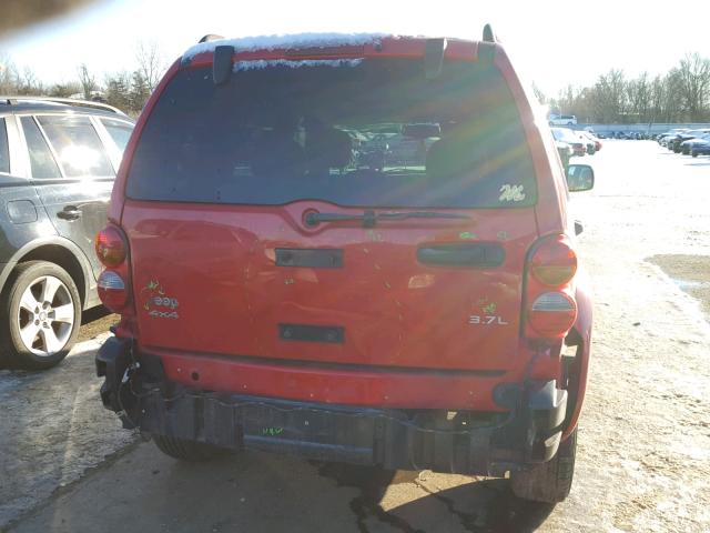 1J4GL58K43W616739 - 2003 JEEP LIBERTY LI RED photo 9