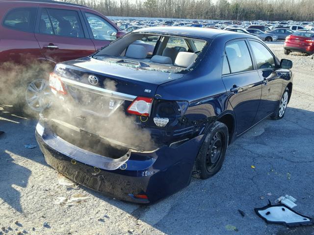 5YFBU4EE9DP191163 - 2013 TOYOTA COROLLA BA BLUE photo 4