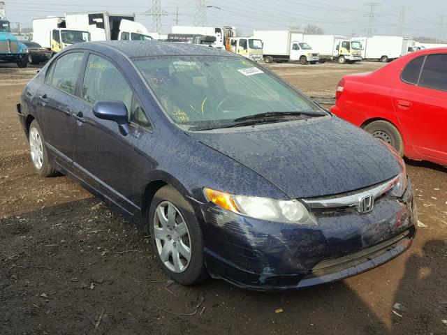 2HGFA16578H503341 - 2008 HONDA CIVIC LX BLUE photo 1