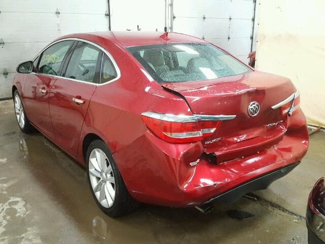 1G4PP5SK7D4130499 - 2013 BUICK VERANO RED photo 3