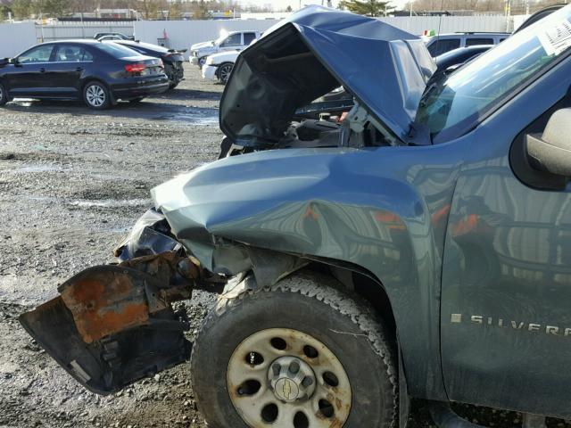 2GCEK19C771623827 - 2007 CHEVROLET SILVERADO BLUE photo 9