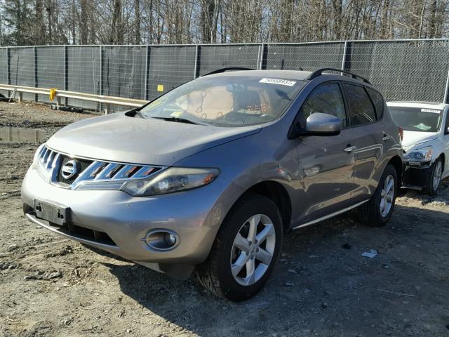 JN8AZ18W79W150307 - 2009 NISSAN MURANO S GRAY photo 2