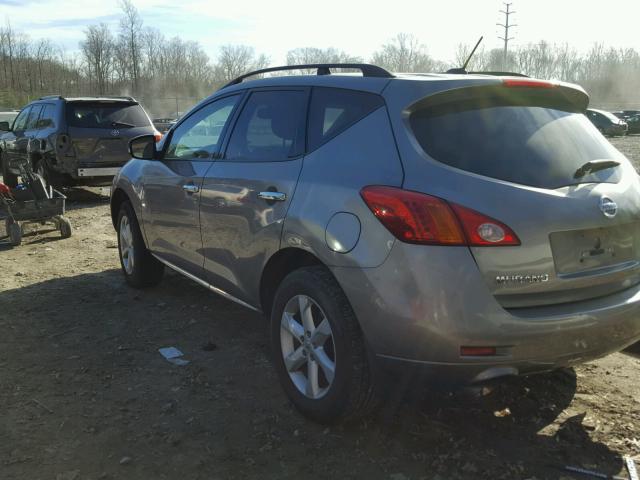 JN8AZ18W79W150307 - 2009 NISSAN MURANO S GRAY photo 3