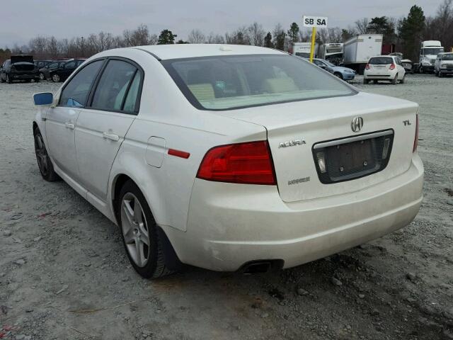 19UUA66254A061601 - 2004 ACURA TL WHITE photo 3