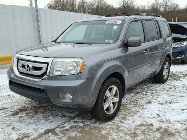 5FNYF48539B056344 - 2009 HONDA PILOT EXL GRAY photo 2