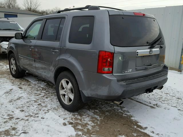 5FNYF48539B056344 - 2009 HONDA PILOT EXL GRAY photo 3