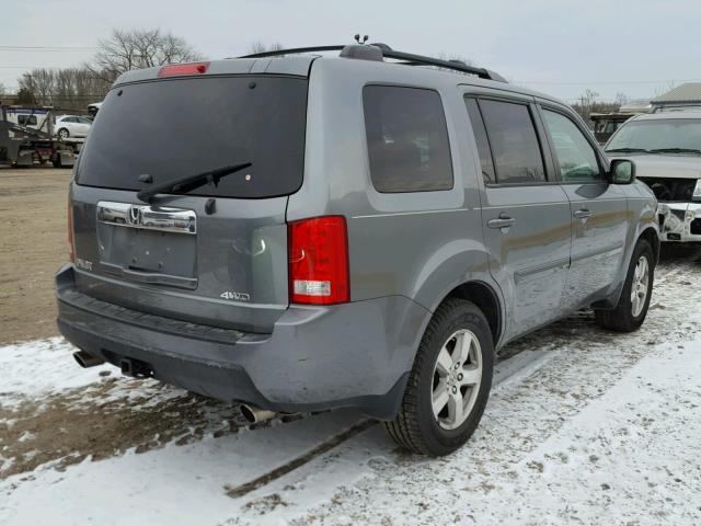 5FNYF48539B056344 - 2009 HONDA PILOT EXL GRAY photo 4