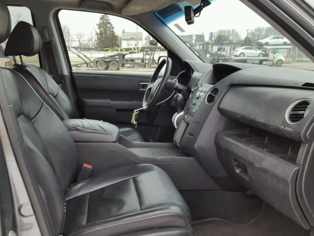 5FNYF48539B056344 - 2009 HONDA PILOT EXL GRAY photo 5