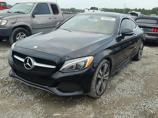 WDDWJ4JB0HF434285 - 2017 MERCEDES-BENZ C 300 BLACK photo 2