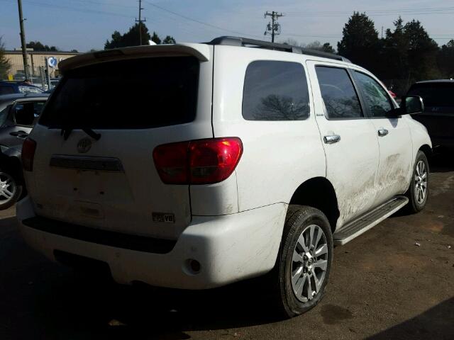 5TDJY5G17CS072596 - 2012 TOYOTA SEQUOIA LI WHITE photo 4