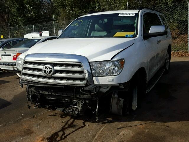 5TDJY5G17CS072596 - 2012 TOYOTA SEQUOIA LI WHITE photo 9