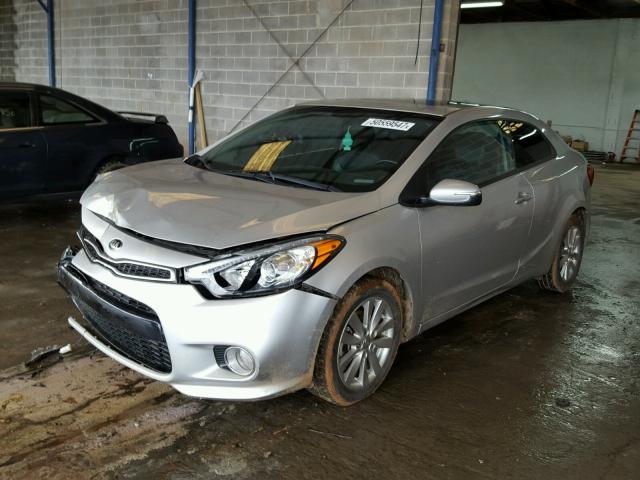 KNAFX6A88E5201973 - 2014 KIA FORTE EX SILVER photo 2