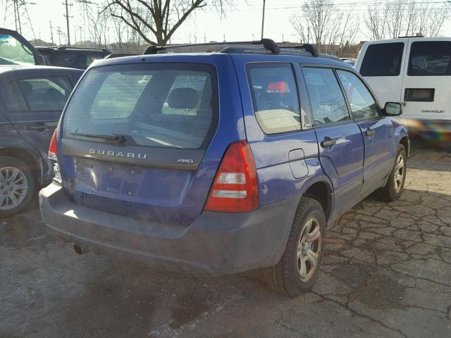 JF1SG63664H716034 - 2004 SUBARU FORESTER 2 BLUE photo 4