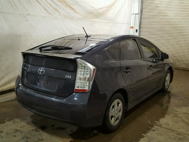 JTDKN3DU5B1380006 - 2011 TOYOTA PRIUS GRAY photo 4