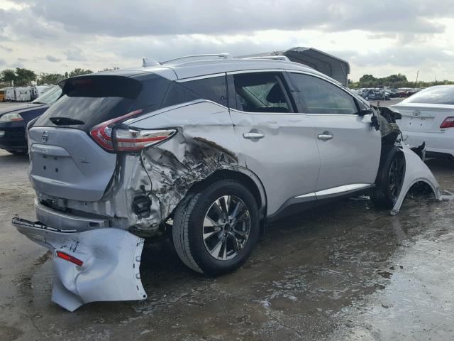 5N1AZ2MG0HN137656 - 2017 NISSAN MURANO S SILVER photo 4