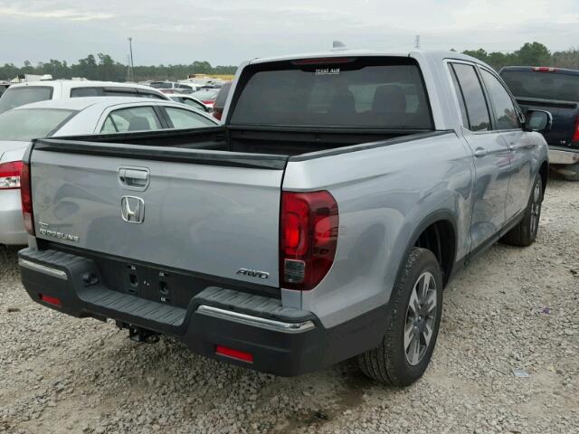 5FPYK3F64HB015213 - 2017 HONDA RIDGELINE SILVER photo 4