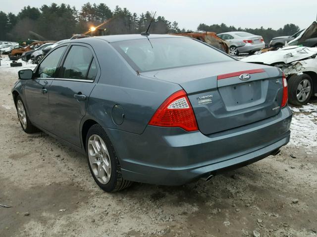 3FAHP0HG3BR149740 - 2011 FORD FUSION SE BLUE photo 3