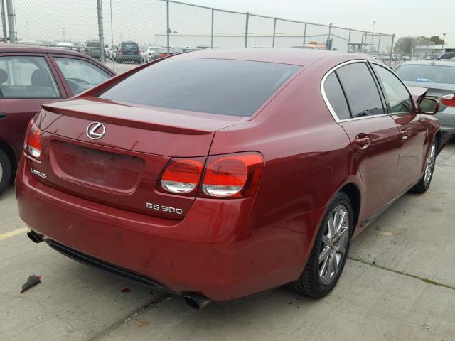 JTHBH96S365013690 - 2006 LEXUS GS GENERAT RED photo 4