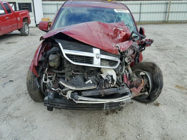 3D4GH57V69T562235 - 2009 DODGE JOURNEY SX RED photo 10