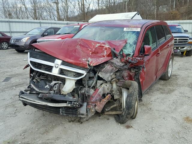 3D4GH57V69T562235 - 2009 DODGE JOURNEY SX RED photo 2