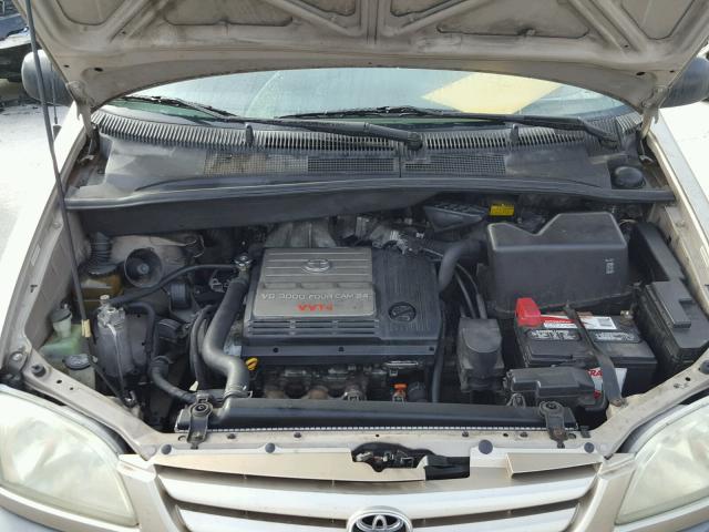 4T3ZF19C21U386183 - 2001 TOYOTA SIENNA CE GOLD photo 7