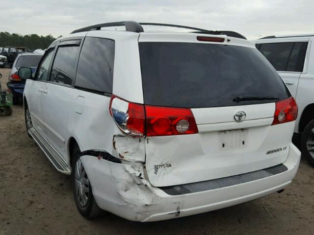 5TDZK23C87S099290 - 2007 TOYOTA SIENNA CE WHITE photo 3