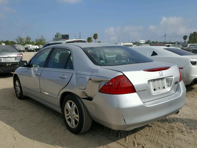 1HGCM56726A086533 - 2006 HONDA ACCORD EX SILVER photo 3