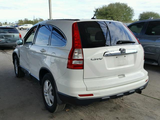 5J6RE3H7XAL026451 - 2010 HONDA CR-V EXL WHITE photo 3