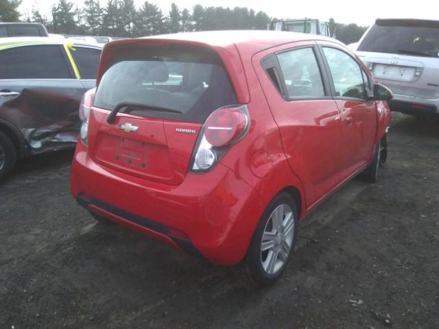 KL8CA6S90EC468432 - 2014 CHEVROLET SPARK LS RED photo 4