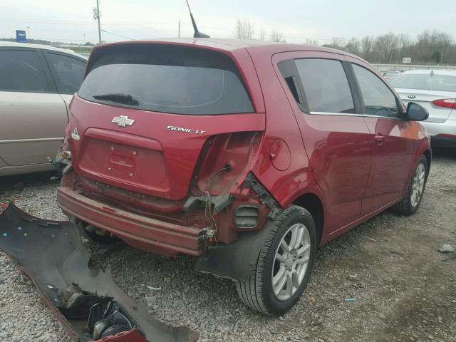 1G1JC6SH7C4120143 - 2012 CHEVROLET SONIC LT RED photo 4