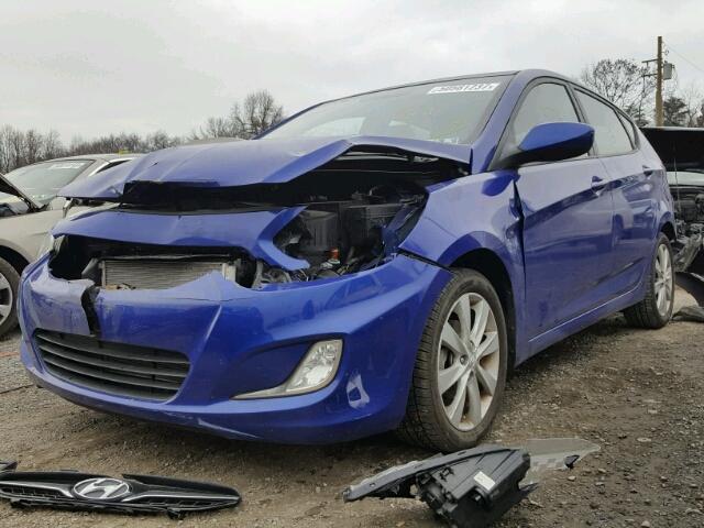 KMHCU5AE2CU052439 - 2012 HYUNDAI ACCENT GLS BLUE photo 2