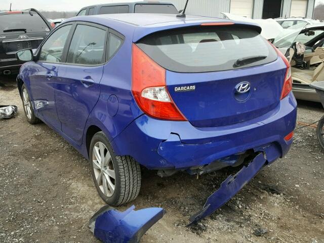 KMHCU5AE2CU052439 - 2012 HYUNDAI ACCENT GLS BLUE photo 3