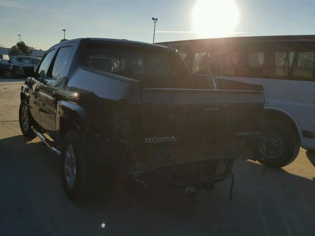 2HJYK165X8H540979 - 2008 HONDA RIDGELINE BLACK photo 3