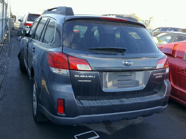 4S4BRBGCXA3326426 - 2010 SUBARU OUTBACK 2. GRAY photo 3