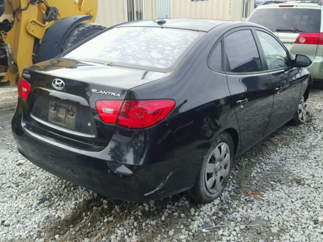 KMHDU46D57U225701 - 2007 HYUNDAI ELANTRA GL BLACK photo 4