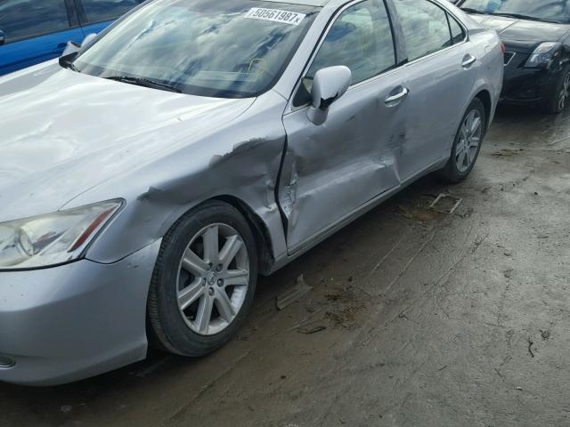 JTHBJ46G582260586 - 2008 LEXUS ES 350 SILVER photo 9