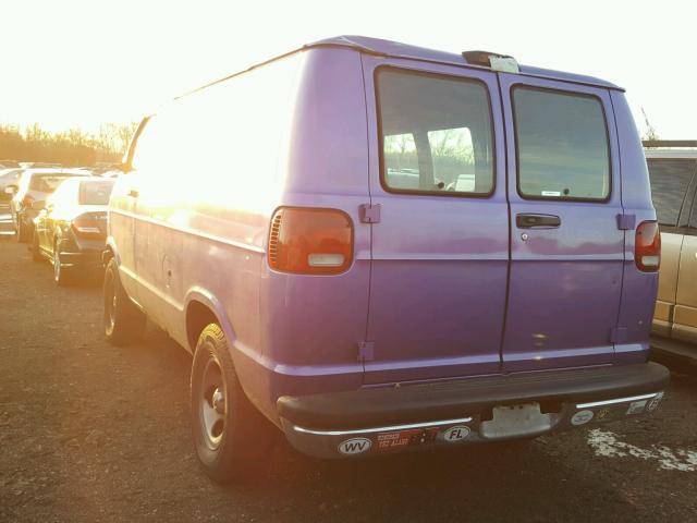 2D6WB11X23K519358 - 2003 DODGE RAM VAN B1 PURPLE photo 3