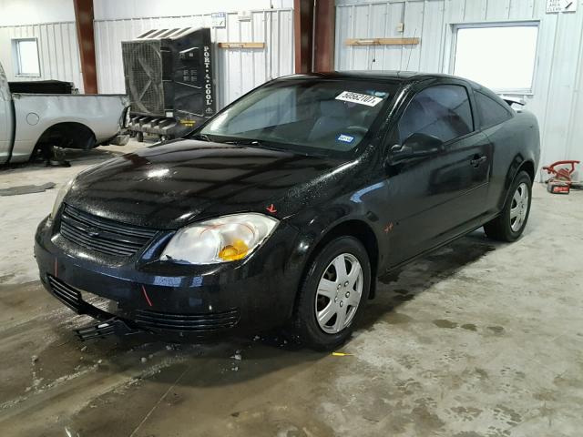 1G1AK15F777386265 - 2007 CHEVROLET COBALT LS BLACK photo 2