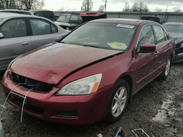 1HGCM56856A066110 - 2006 HONDA ACCORD EX RED photo 2